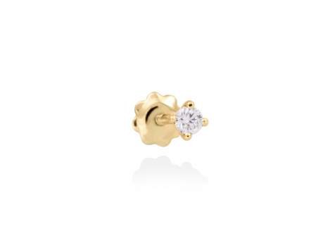 Piercing SOLITAIRE  in 18Kt yellow Gold and diamond