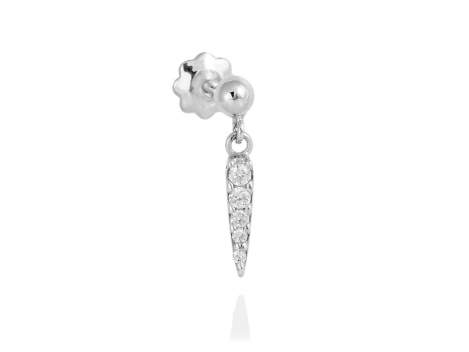 Piercing AGUJA in 18Kt white Gold and diamonds