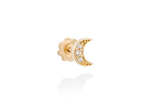 Piercing LUNA  in 18Kt yellow Gold and diamonds