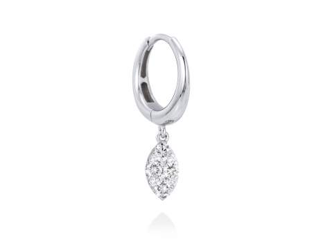 Piercing MARQUISE in 18Kt white Gold and diamonds