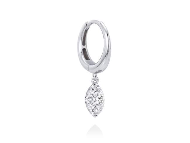 Piercing MARQUISE in 18Kt white Gold and diamonds de Marina Garcia Joyas en plata Piercing in rodhium plated 18kt white gold with 10 diamonds carat total weight 0.22  (Color: Top Wesselton (G) Clarity: SI). (size: 2,2 cm.)