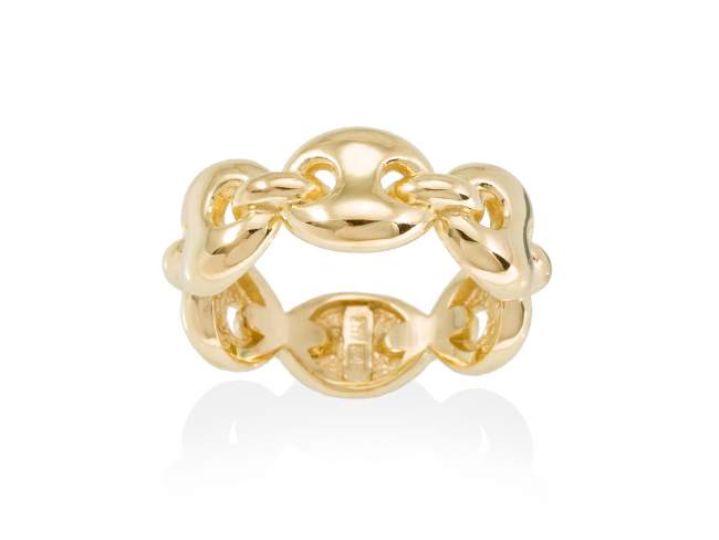 Ring CHAIN  in golden silver de Marina Garcia Joyas en plata Ring in 18kt yellow gold plated 925 sterling silver.  
