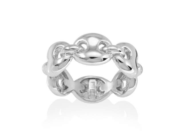 Ring CHAIN  in silver de Marina Garcia Joyas en plata Ring in rhodium plated 925 sterling silver.  