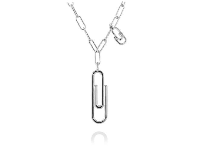 Necklace CHAIN  in silver de Marina Garcia Joyas en plata Necklace in rhodium plated 925 sterling silver. (Length of necklace: 45 cm. Size of pendant: 3 cm.)