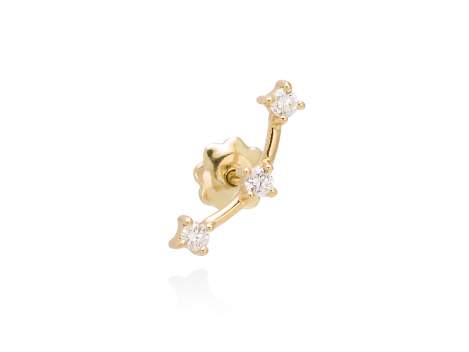 Piercing   in 18kt yellow Gold and diamonds