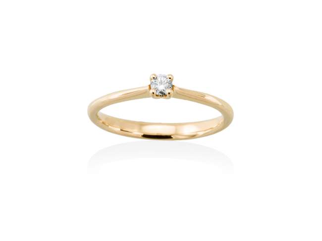 Ring   in 18kt. Gold und Diamanten de Marina Garcia Joyas en plata Ring in Weiss Gold (750/1000) mit 1 Diamant Gesamtgewicht 0,10 ct. (Farbe: Top Wesselton (G) Klarheit: VS2).