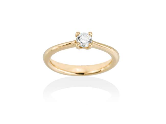 Ring   in 18kt. Gold and diamonds de Marina Garcia Joyas en plata Ring in 18kt yellow gold with 1 diamond carat total weight 0.20 (Color: Top Wesselton (G) Clarity: VS2).
