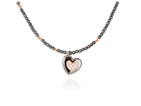 Necklace LOVE  in rose silver