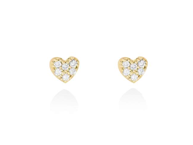 Earrings    de Marina Garcia Joyas en plata Earrings in 18kt yellow gold with 12 diamonds carat total weight 0.12 (Color: Top Wesselton (G) Clarity: SI).(size: 0,5 cm.).