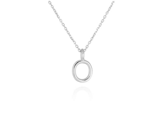 Necklace in 18kt. Gold de Marina Garcia Joyas en plata Necklace in rodhium plated 18kt white gold (length: 42-45 cm.) (Letter height: 7 mm.)