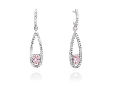 Earrings DULCE Pink in silver