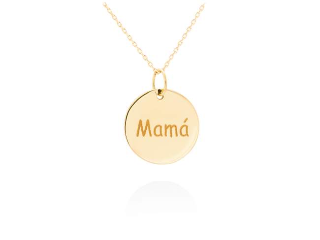 Necklace in 18kt. Gold de Marina Garcia Joyas en plata Necklace in 18kt yellow gold. (Length of necklace: 40+2 cm. Size of pendant: 12 mm.)