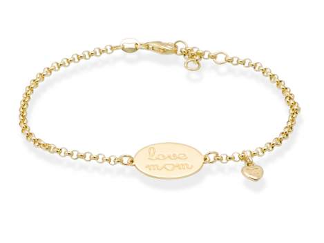Bracelet MAMÁ  in golden silver