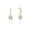 Earrings ORLEANS apple green in golden silver