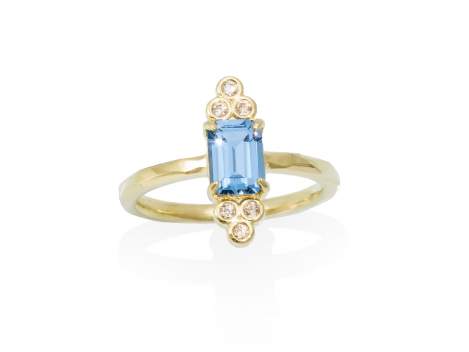 Ring VERSALLES blue in golden silver