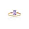 Ring NIZA purple in golden silver