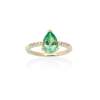 Ring ORLEANS green in golden silver