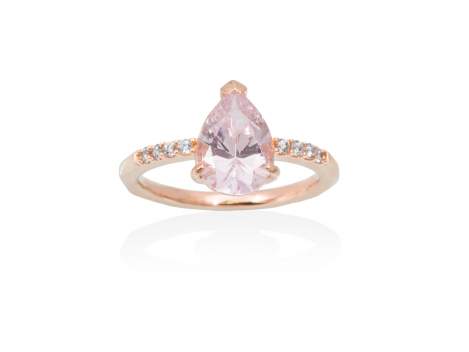 Ring ORLEANS pink in rose silver