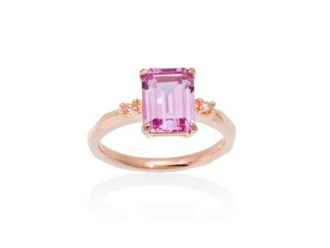 Ring MONACO pink in rose silver