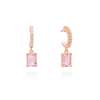 Earrings NIZA pink in rose silver