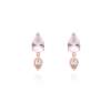 Earrings IRIA light pink in black silver