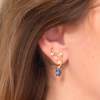 Earrings CANNES blue in golden silver