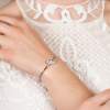 Bracelet EVA Pink in silver
