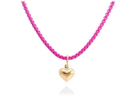 Halskette COLOR rosa in silber vergoldet