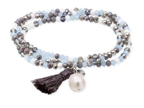 Bracelet ZEN ICE BLUE mit perle