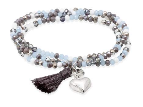 Bracelet ZEN ICE BLUE with heart charm