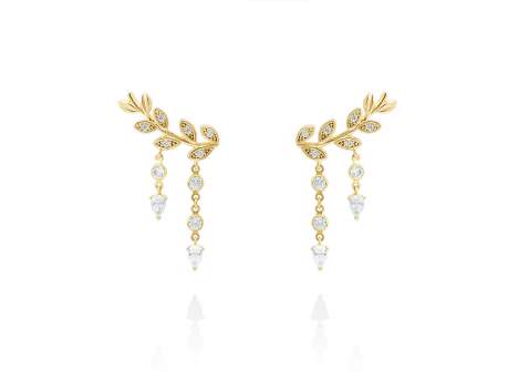 Earrings IVY  in golden silver