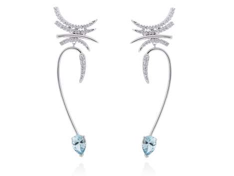Earrings DREAM blue in silver