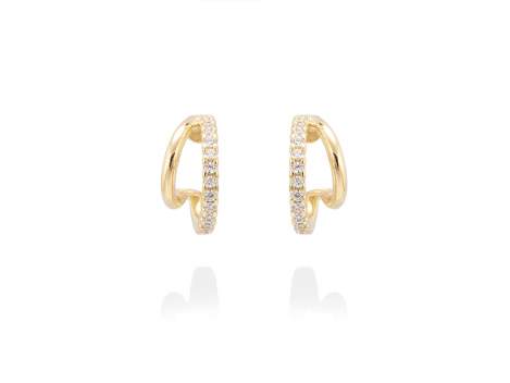 Earrings BARI  in golden silver