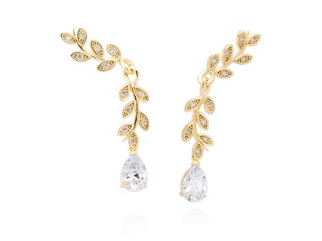 Earrings HIEDRA  in golden silver