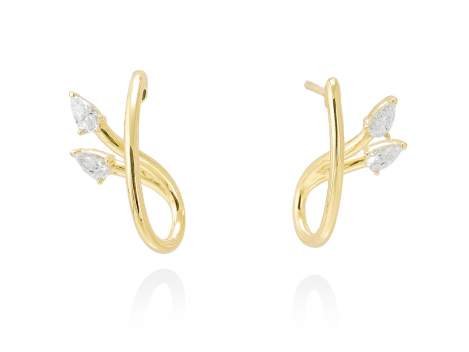 Earrings LIBORNO  in golden silver