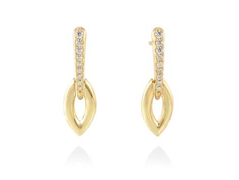 Earrings SAIL  in golden silver