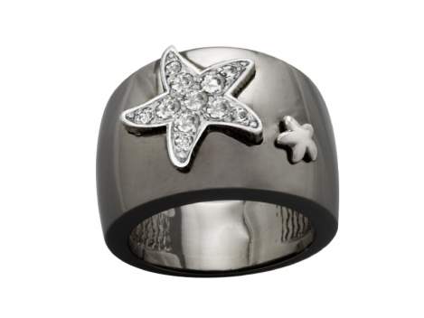 Ring ESTRELLA in black Silver