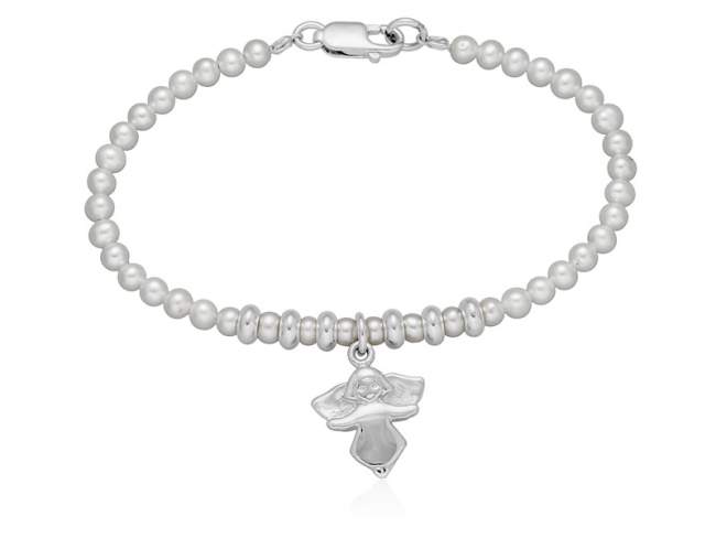 Bracelet ANGELOTE in silver de Marina Garcia Joyas en plata Bracelet in rhodium plated 925 sterling silver and freshwater cultured pearl.