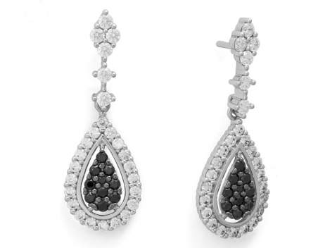 Earrings MARIAN Black in silver