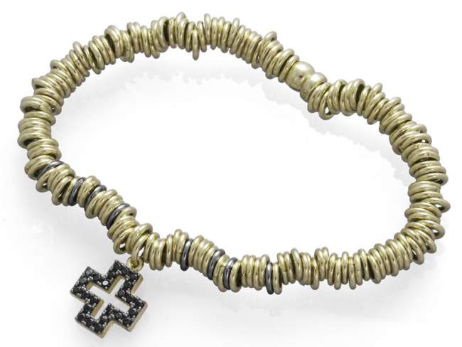 Armbänder VERONA in silber vergoldet de Marina Garcia Joyas en plata Armbund in Silber (925) vergoldet in 18 Karat Gelbgold und Zirkonia.(Handgelenkgröße: 17 cm)