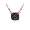 Necklace JOUR ANTIC Black in rose Silver
