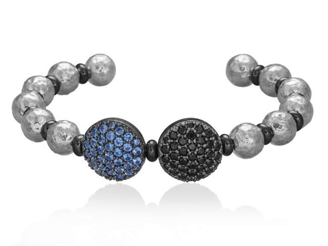 Bracelet LUX Blue in silver de Marina Garcia Joyas en plata Bracelet in rhodium plated 925 sterling silver and cubic zirconia