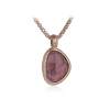 Pendant FLAT Pink in rose Silver