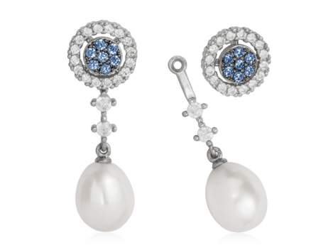 Earrings NOA Blue in silver