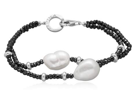 Bracelet NIGHT Pearl in silver