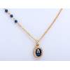 Necklace CARINA Blue in golden silver