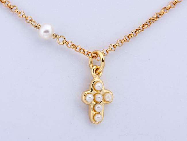 Necklace CARINA in golden silver - Marina Garcia