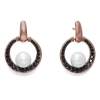 Earrings LEMAN Pearl in rose silver