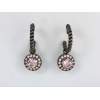 Earrings MAUI Pink in black silver