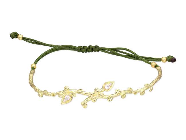 Bracelet TIMBERLY  in golden silver de Marina Garcia Joyas en plata Bracelet in 18kt yellow gold plated 925 sterling silver with white cubic zirconia. (extensible measure: from 15 to 23 cm.) 